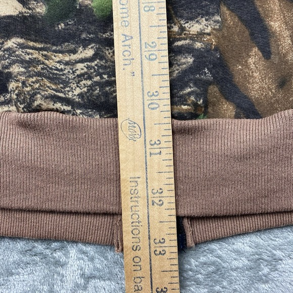 Vintage Camo Hoodie‎ Mens Size XL Bigwoods Trebark Full Zip Angler Bait Casting - Picture 14 of 15